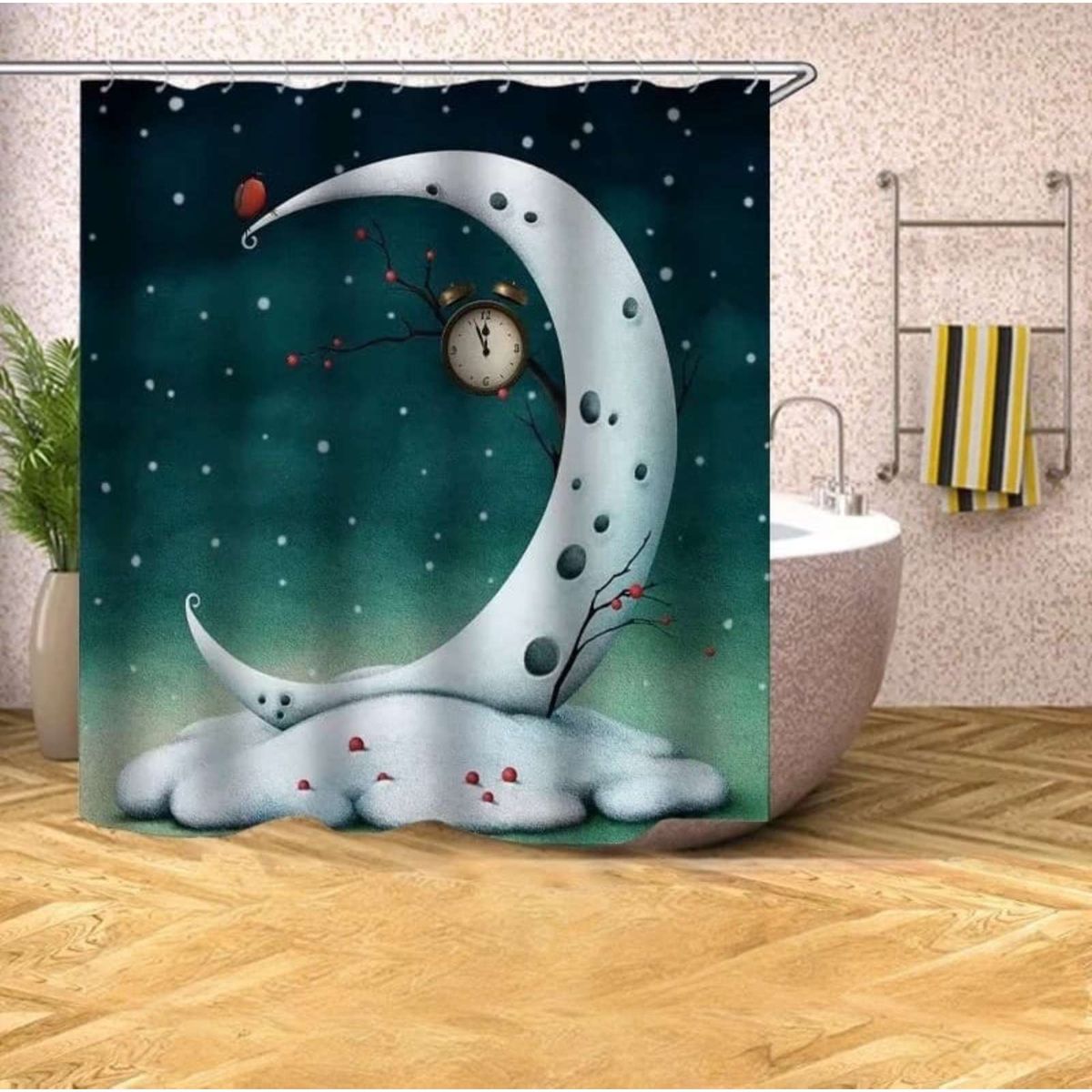 GENERICO - CORTINA DE BAÑO CON FORRO DE DUCHA 180 cm L7