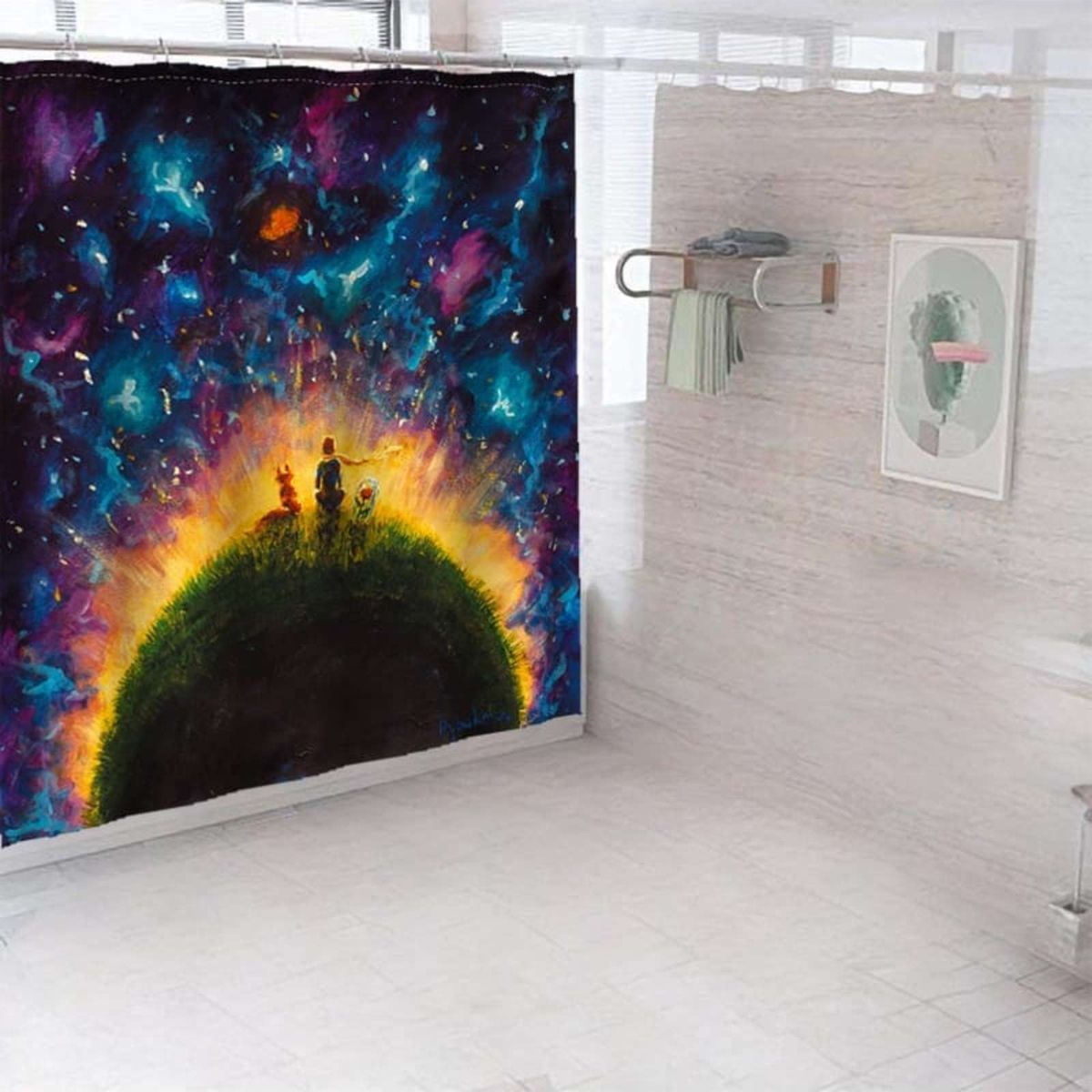 GENERICO - CORTINA DE BAÑO CON FORRO DE DUCHA 180 cm L41