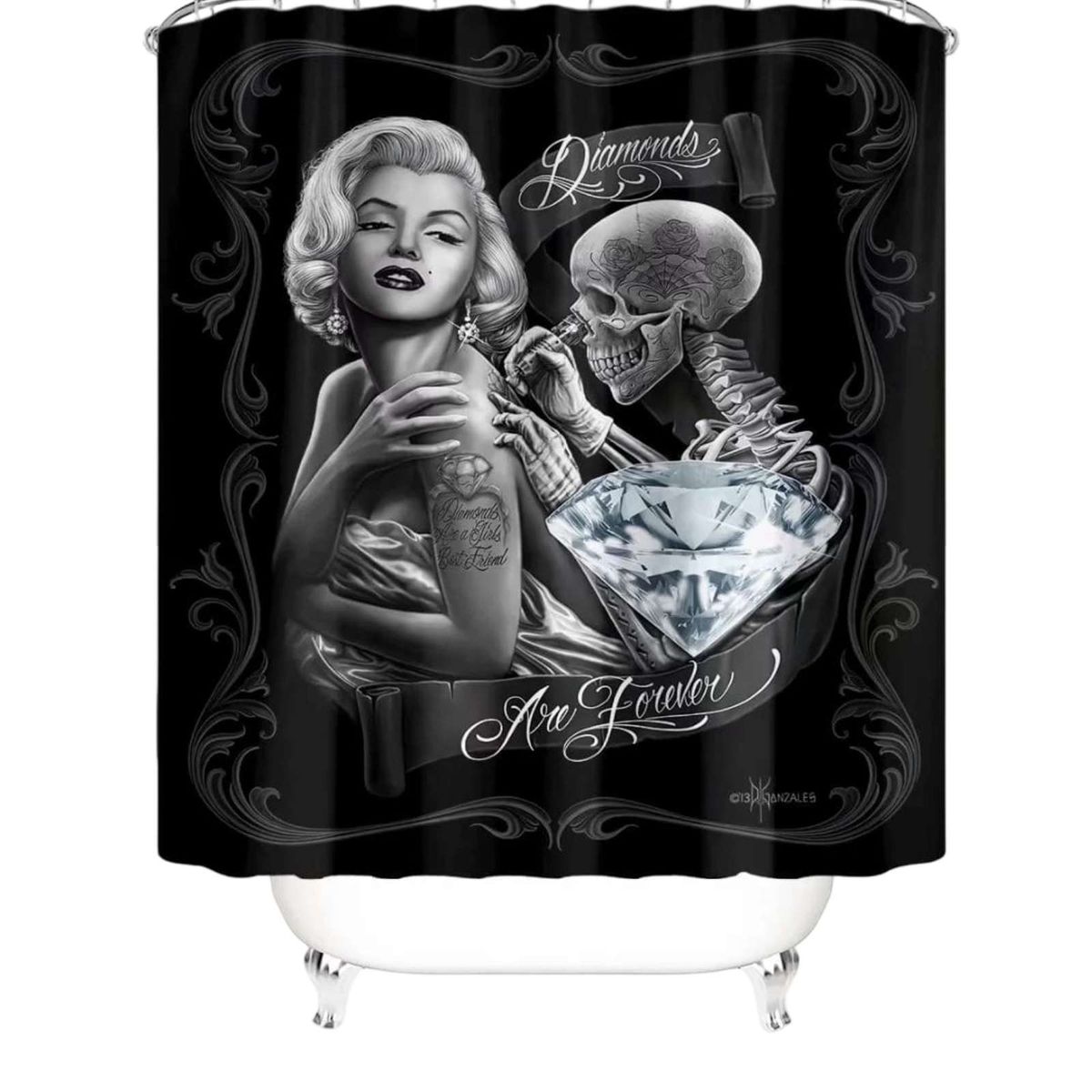 GENERICO - CORTINA DE BAÑO CON FORRO DE DUCHA 180 cm L50