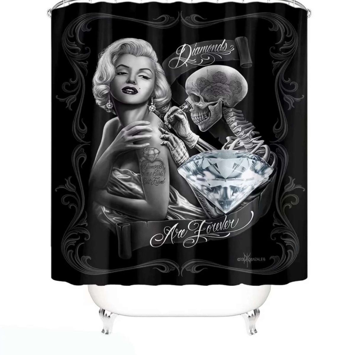GENERICO - CORTINA DE BAÑO CON FORRO DE DUCHA 180 cm L50