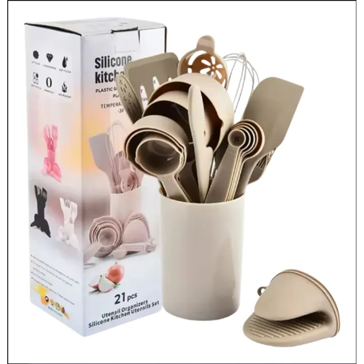 GENERICO - Juego De Utensilios De Cocina De Silicona Set 21 Piezas