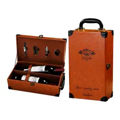 ESHOPANGIE - Caja Para Vinos Maleta De Cuero Con Accesorios