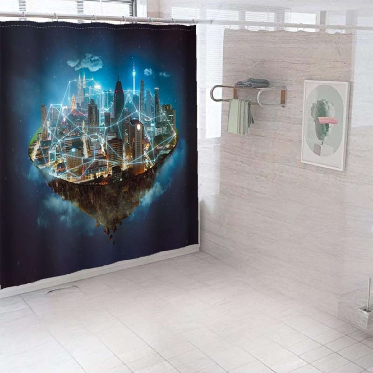GENERICO - CORTINA DE BAÑO 180 cm