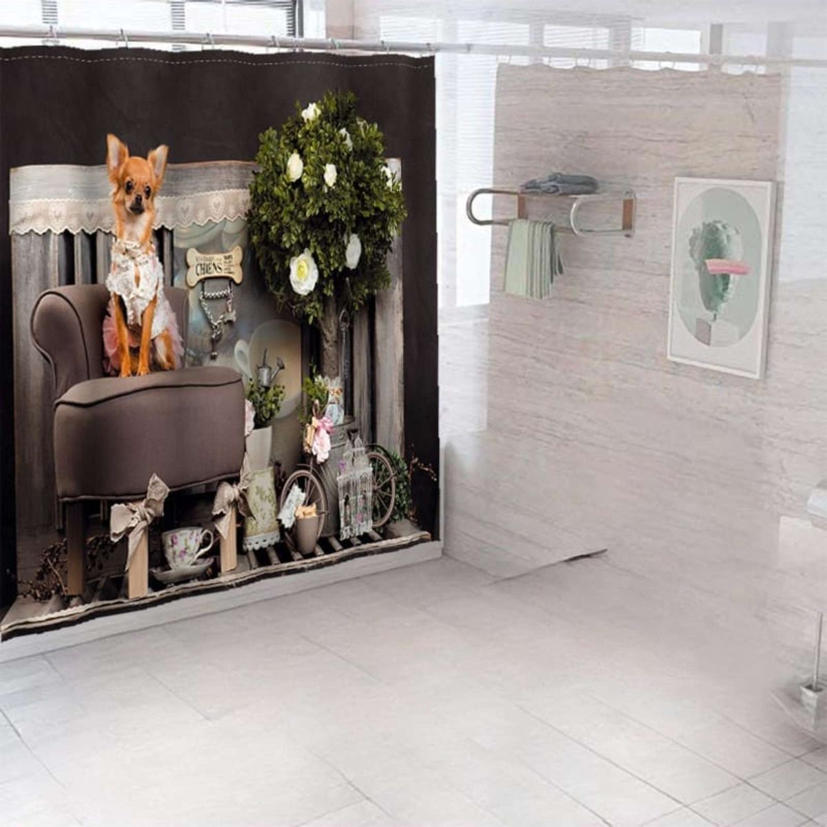 GENERICO - CORTINA DE BAÑO 180 cm