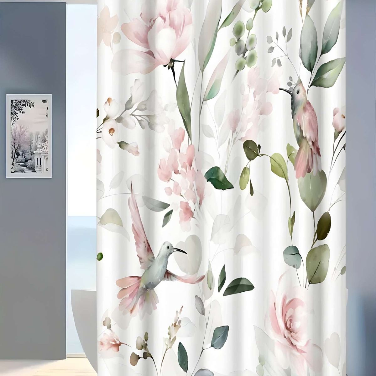 GENERICO - CORTINA DE BAÑO MAS FORRO DE DUCHA V5