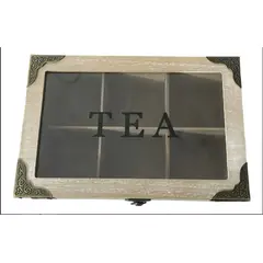 GENERICO - Mini Caja Para Almacenar Bolsas De Te 6 Compartimientos