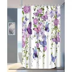 GENERICO - CORTINA DE BAÑO CON FORRO DE DUCHA