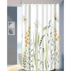 GENERICO - CORTINA DE BAÑO CON FORRO DE DUCHA