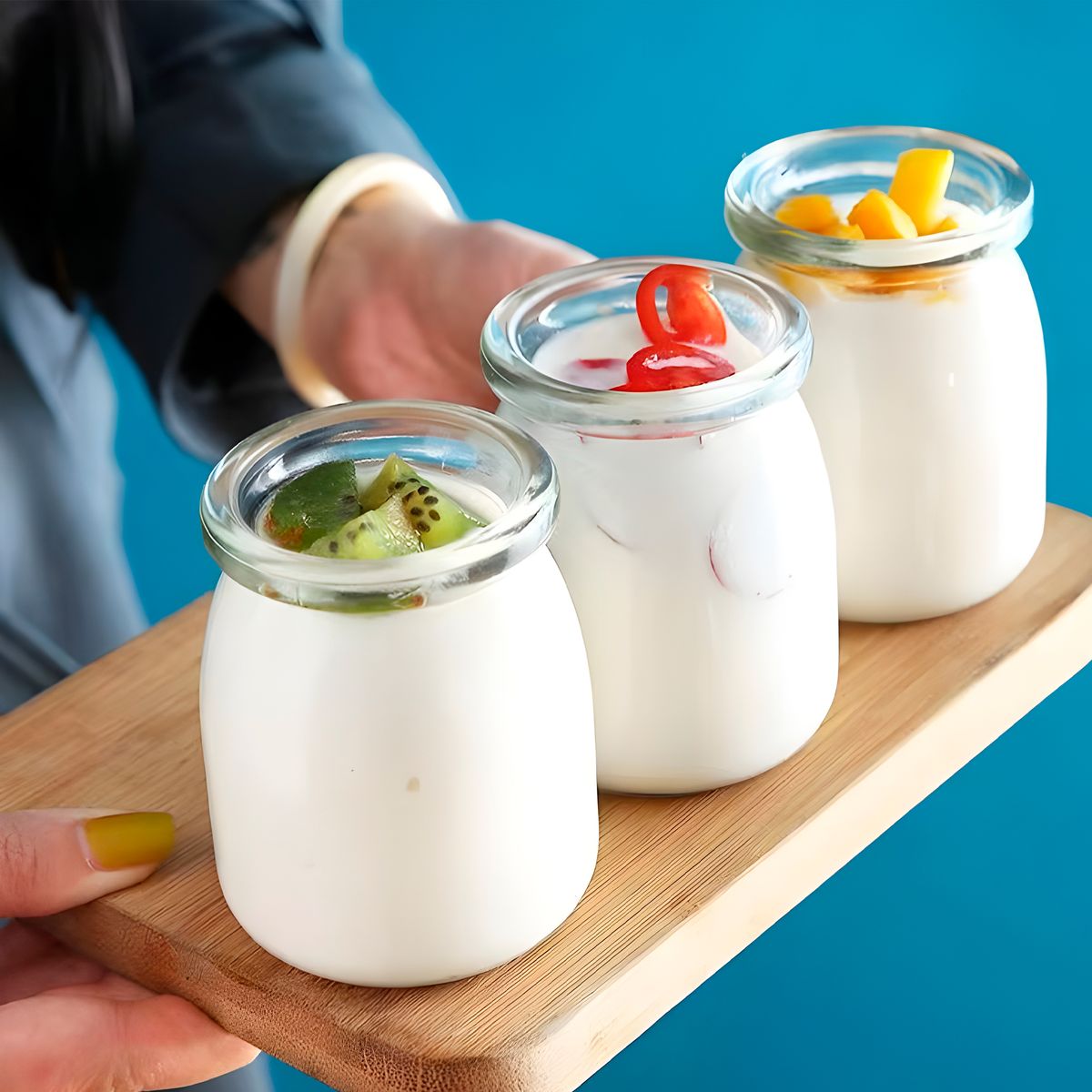 GENERICO - 20 Frascos Vidrio Yogur 150ml Postres Gelatinas Mousse