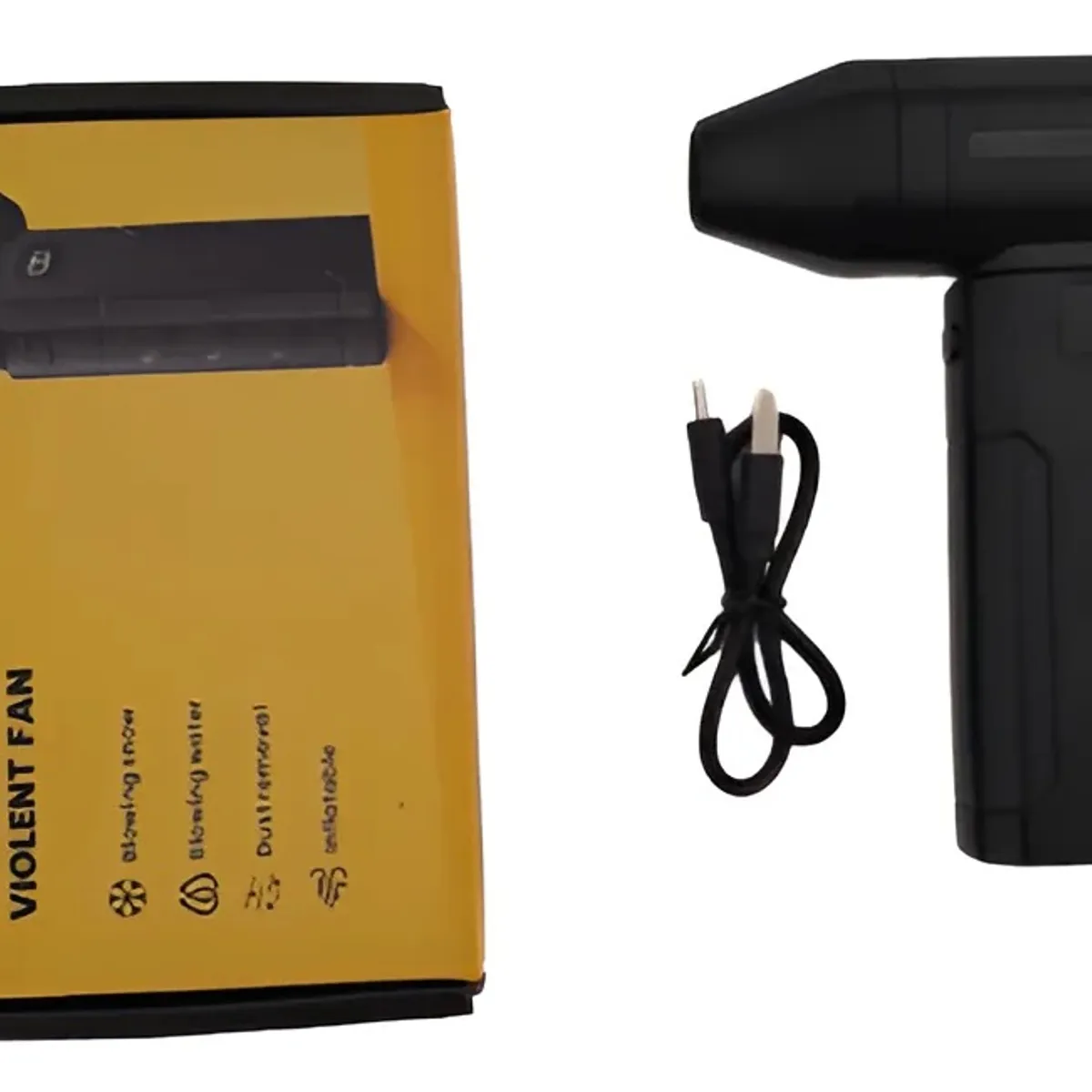 TASBEL - Mini Soplador De Aire Con Boquilla Adicional Ventilador Turbo 5 Velocidades Tasbel