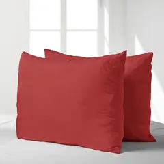 MASEL - Set 2 almohadas 50x70 premium eco colores- rojo.