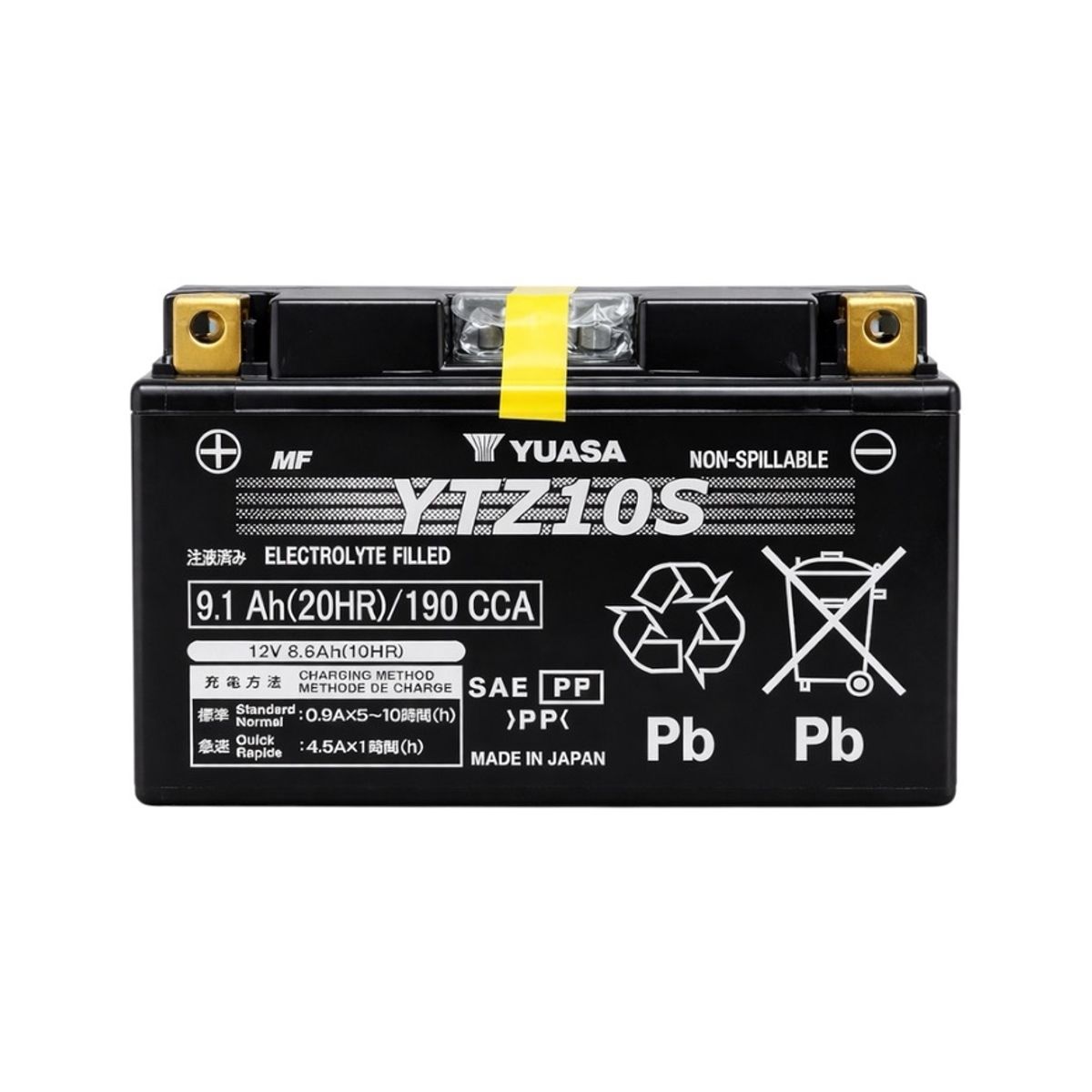 YUASA - Batería para Moto YTZ10S 8,6 AH 190 CCA