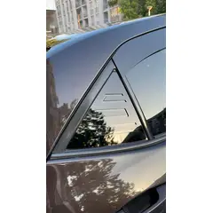 GENERICO - Cubre luneta de Acrílico 2mm plano Negro Brillante a Medida auto Toyota Corolla 2014 a 2019 2 piezas
