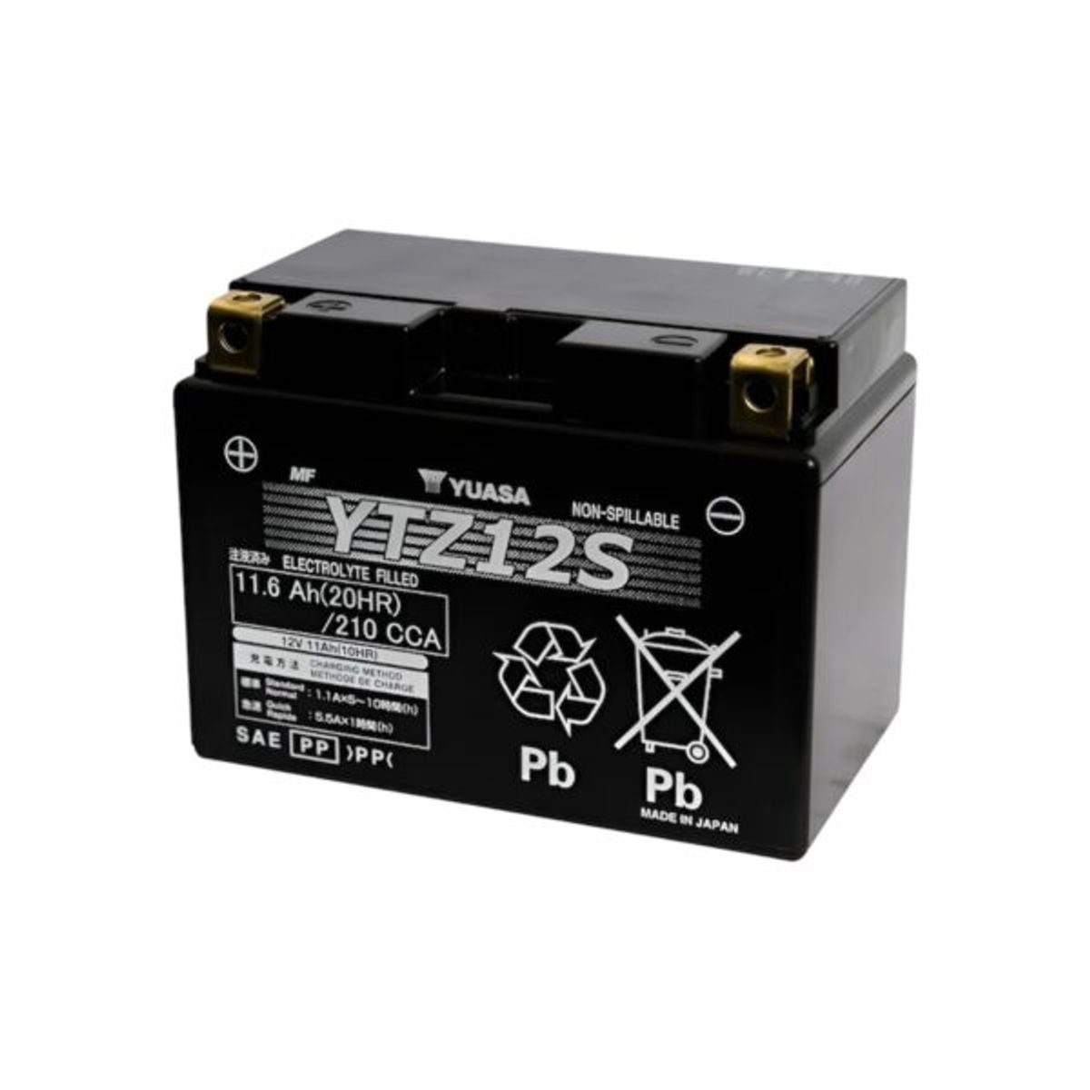 YUASA - Bateria para Moto YTZ12S 11AH 210CCA