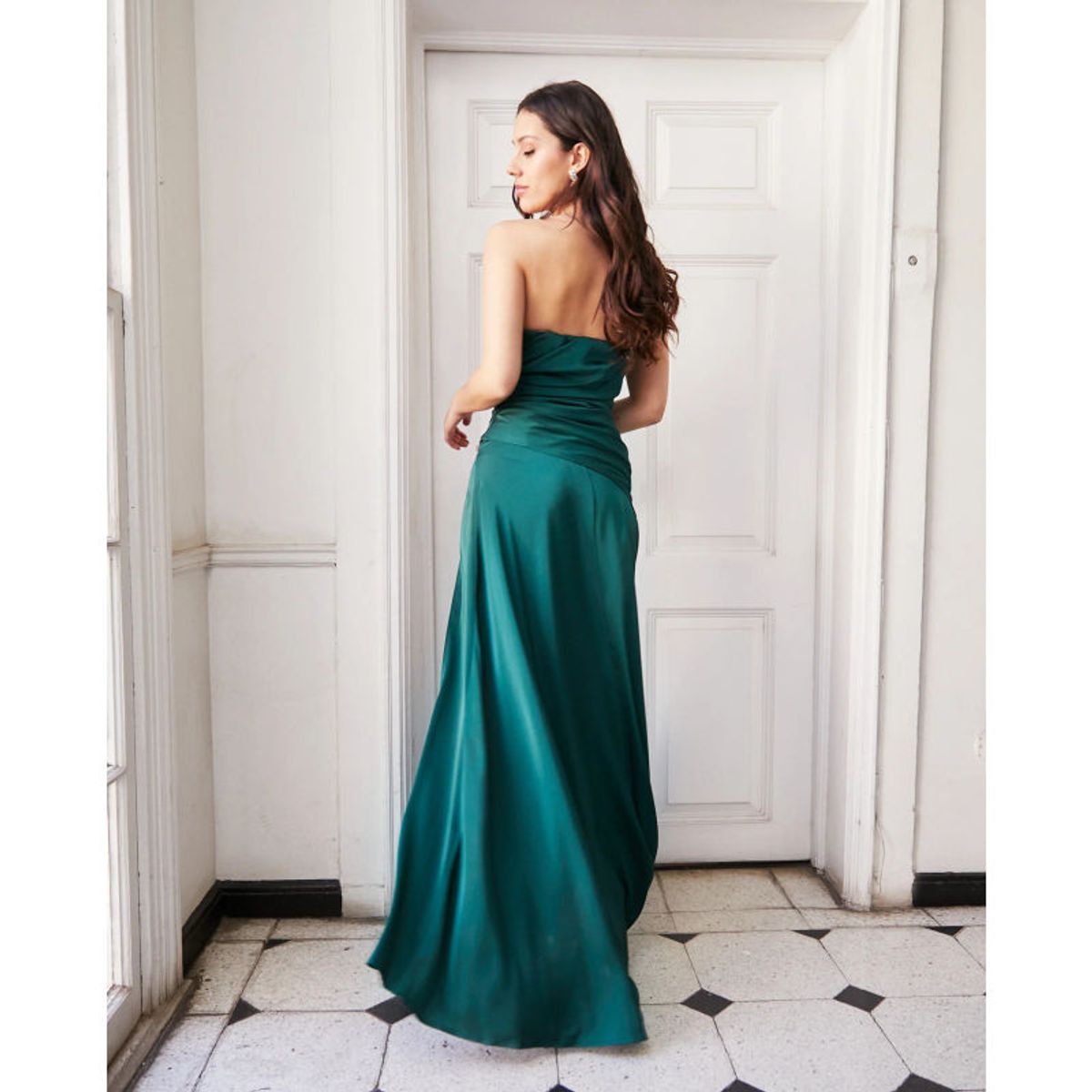 MI PLACARD - Vestido Largo de Fiesta Rafaella Verde Oscuro