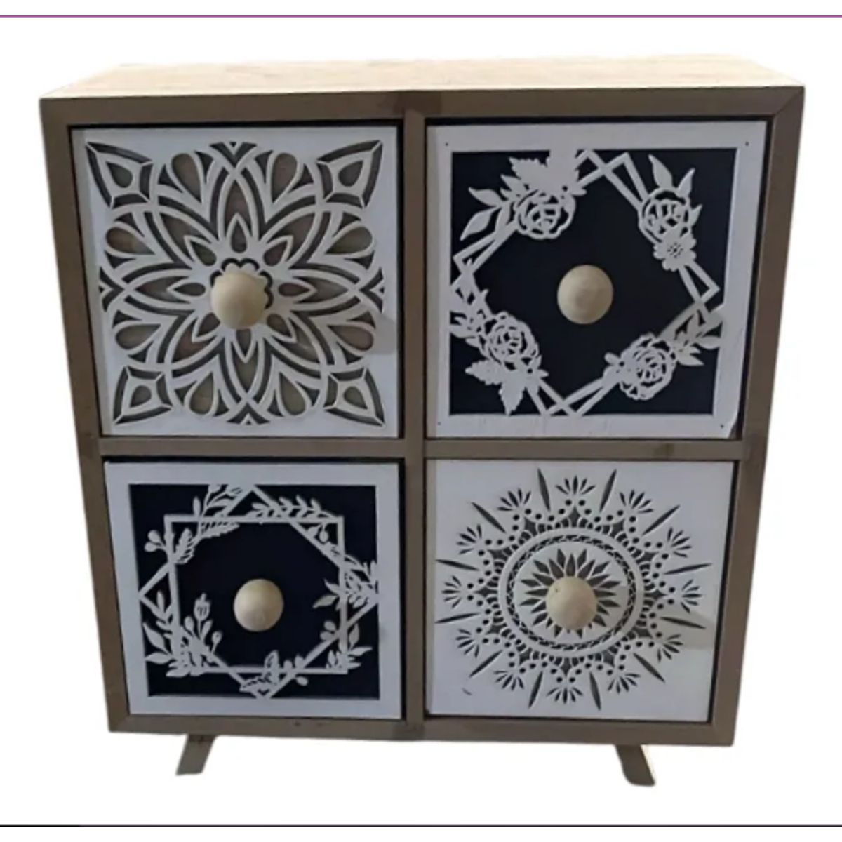 GENERICO - Mini Cajonera Elegante Decorativo 4d Moderno De Madera