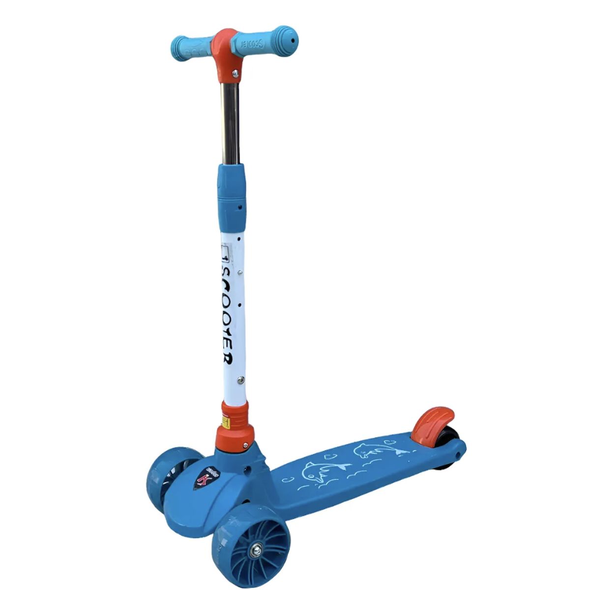 OKAY - Scooter Monopatin De Pie Diseño Delfin Con Luces Y Música