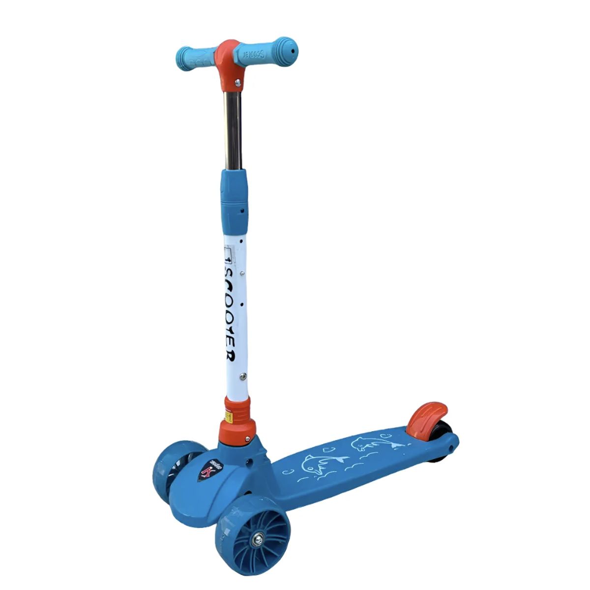 OKAY - Scooter Monopatin De Pie Diseño Delfin Con Luces Y Música