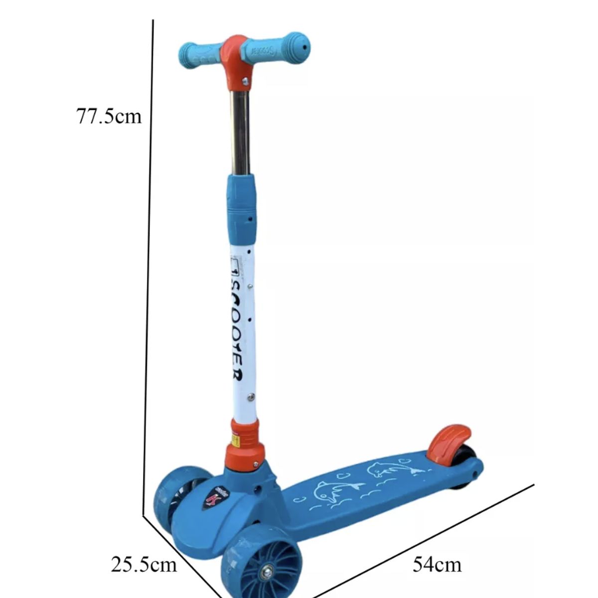 OKAY - Scooter Monopatin De Pie Diseño Delfin Con Luces Y Música