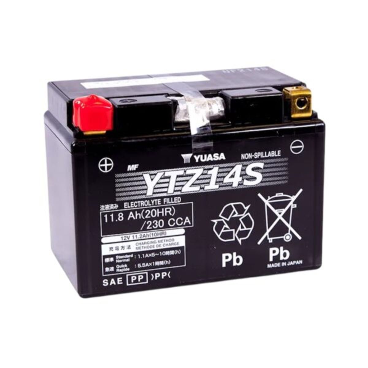 YUASA - Bateria para Moto YTZ14S 112AH 230CCA