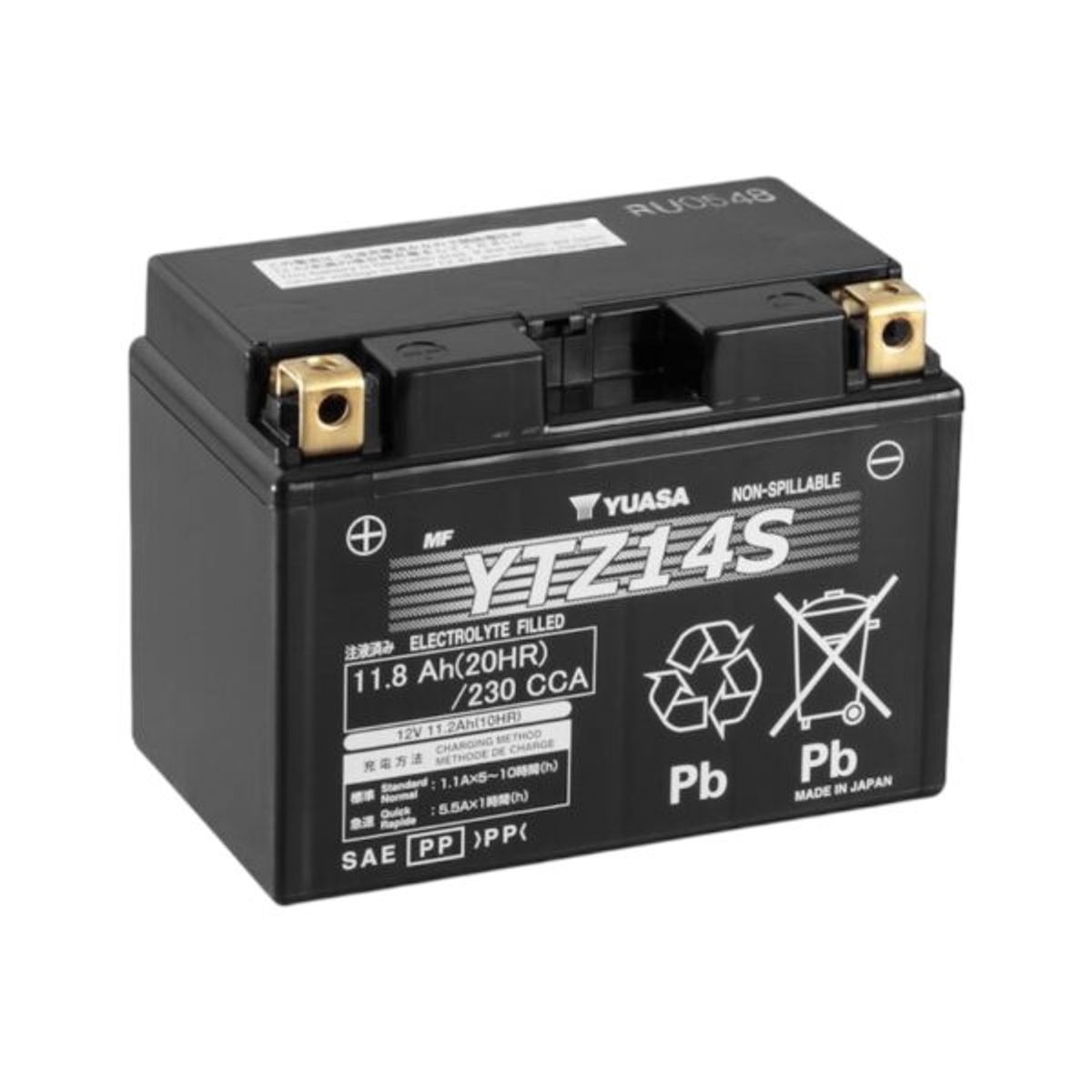 YUASA - Bateria para Moto YTZ14S 112AH 230CCA