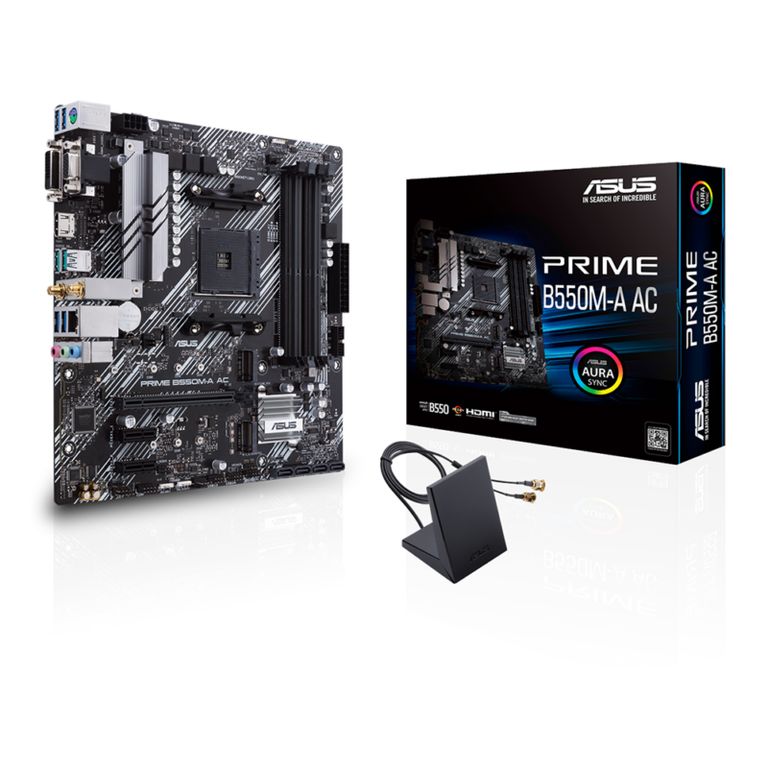 Placa Madre Prime B550M-A AC Socket AM4 DDR4 21334600MHz Ryzen