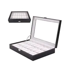 GENERICO - Organizador Estuche Caja para 24 Reloj Exhibidor de Elegantes joyas