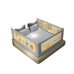 BABYLUNA - Baranda De Seguridad Para Camas Niños Con Altura Ajustable 180cm Animales