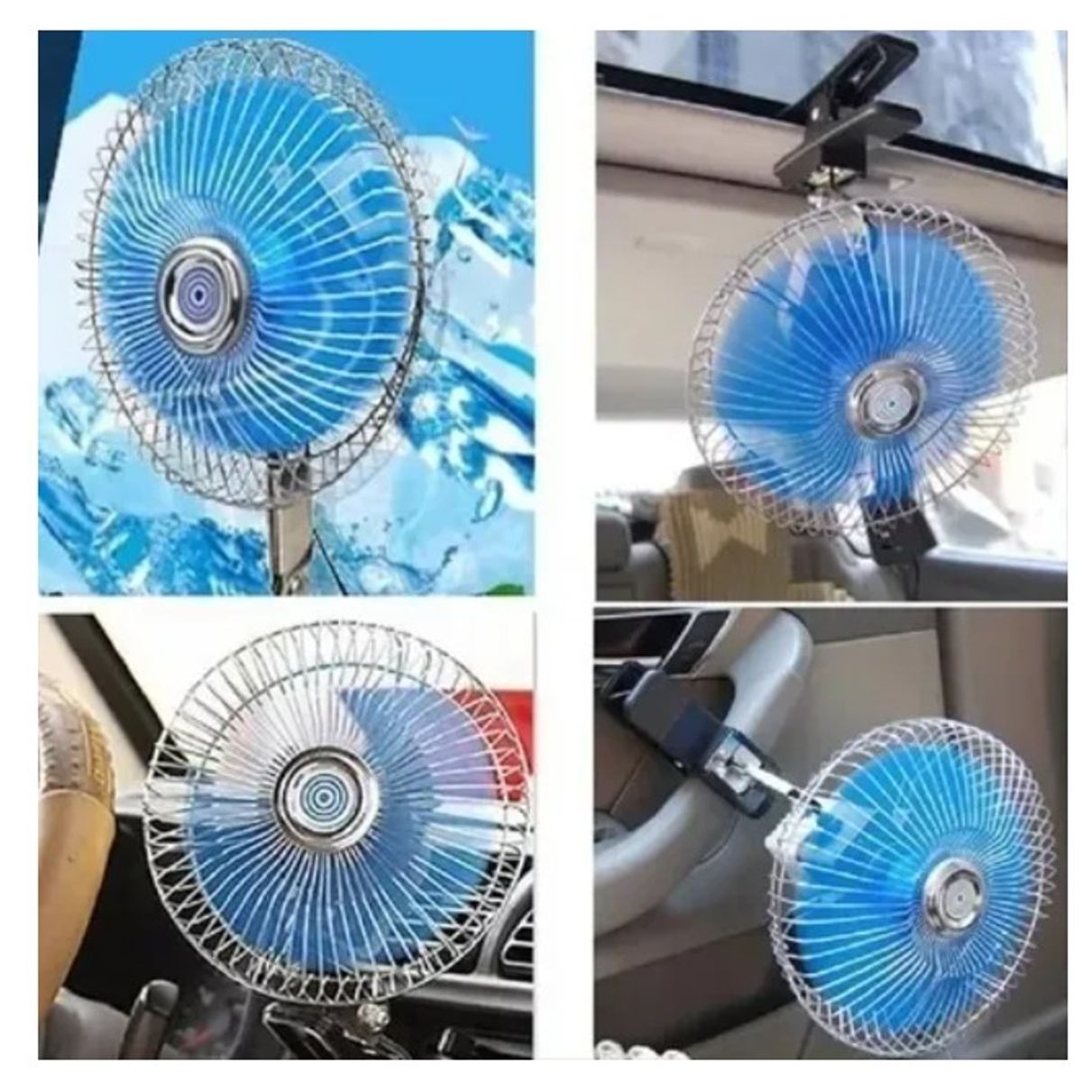 GENERICO - Ventilador Para Auto Furgon Automovil 12v Oscilante 18cm
