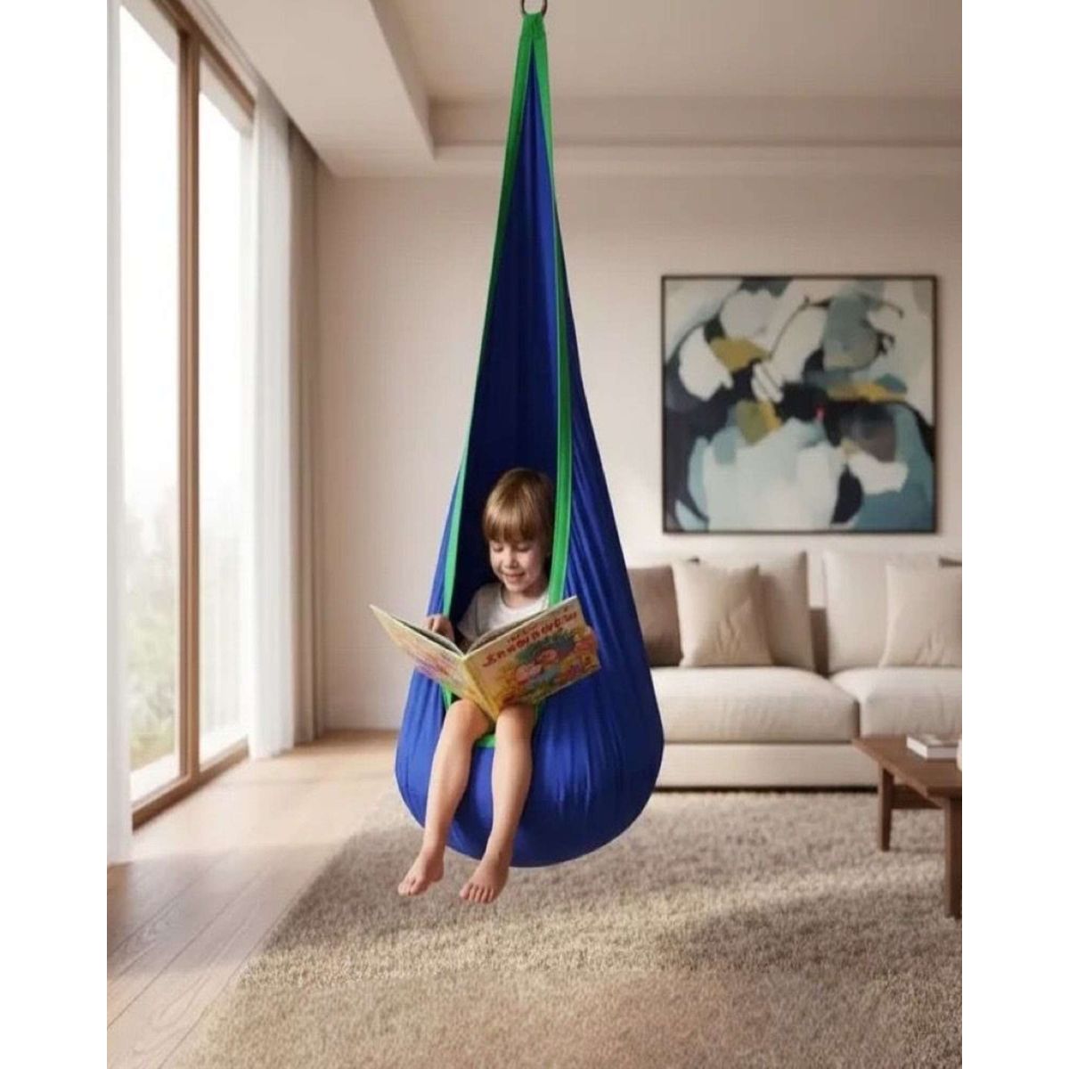 GENERICO - Hamaca Columpio con Cojin Niños Interior Y Exterior