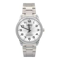 Reloj caballero MTP-V001D-7B correa acero fondo plateado