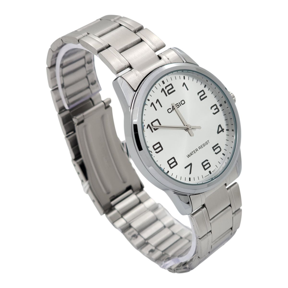 CASIO - Reloj Casio caballero MTP-V001D-7B correa acero fondo plateado