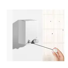 GENERICO - Tendedero Retráctil Colgador Ropa Pared Doble Linea Cuerda Color Blanco