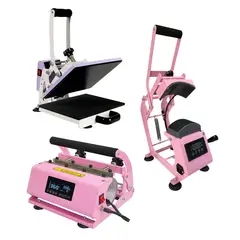 GENERICO - Mega kit Estampadoras de gorros + Doble tazones + 23x30cm Sublipress