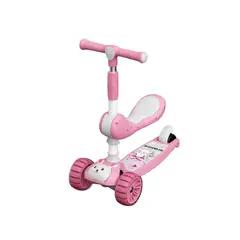 BABYLUNA - Scooter Monopatín con Asiento Ajustable Conejo Rosa