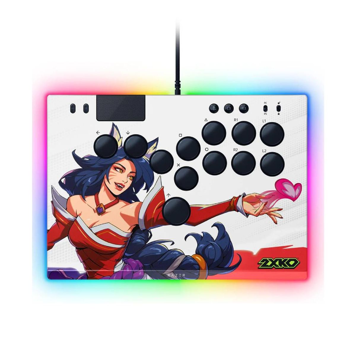 RAZER - Botonera Arcade Razer Kitsune: 2XKO Edition LoL PC-PS5