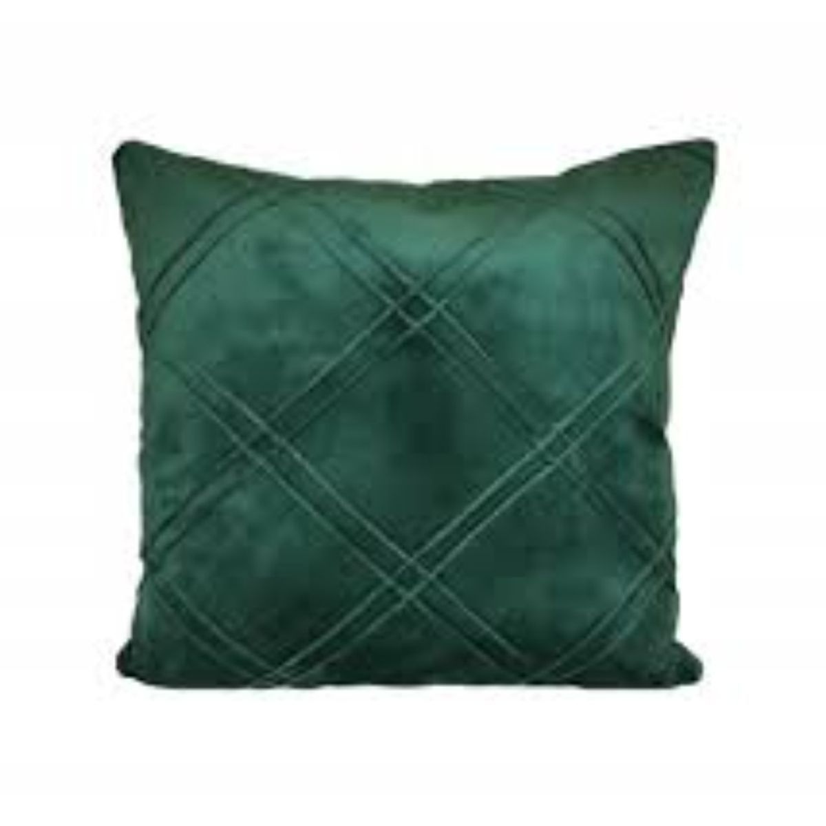 TODOHOGAR SANTIAGO DE CHILE - Set de 2 cojines de terciopelo doble pliegue - VERDE ESMERALDA
