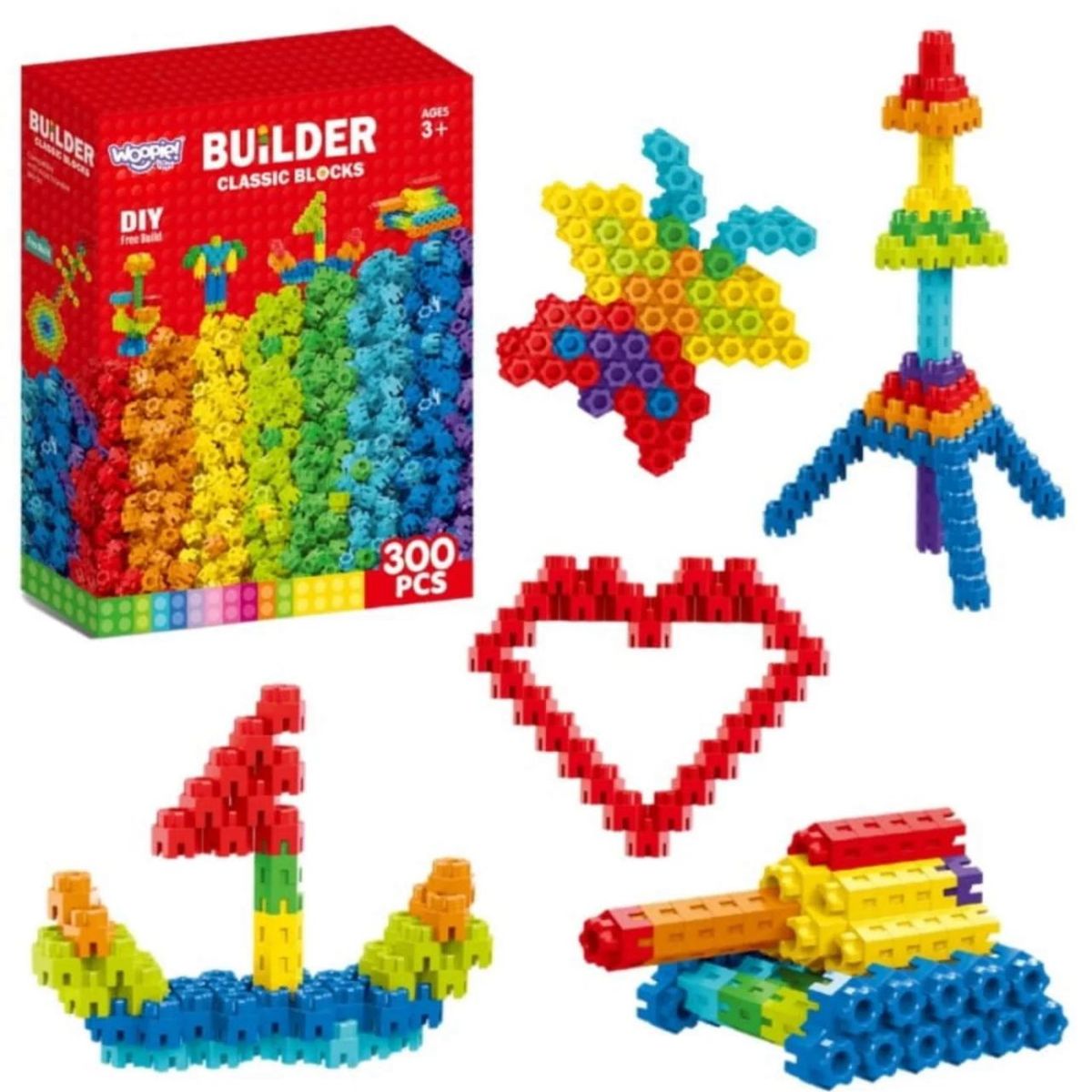 GENERICO - Conectores Hexagonales Juego De Construcción Didáctico 300pz
