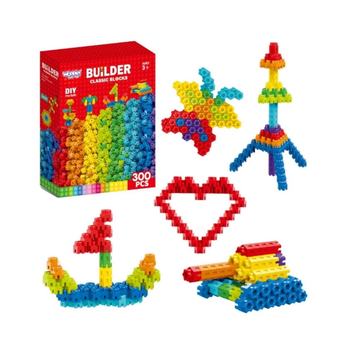GENERICO - Conectores Hexagonales Juego De Construcción Didáctico 300pz