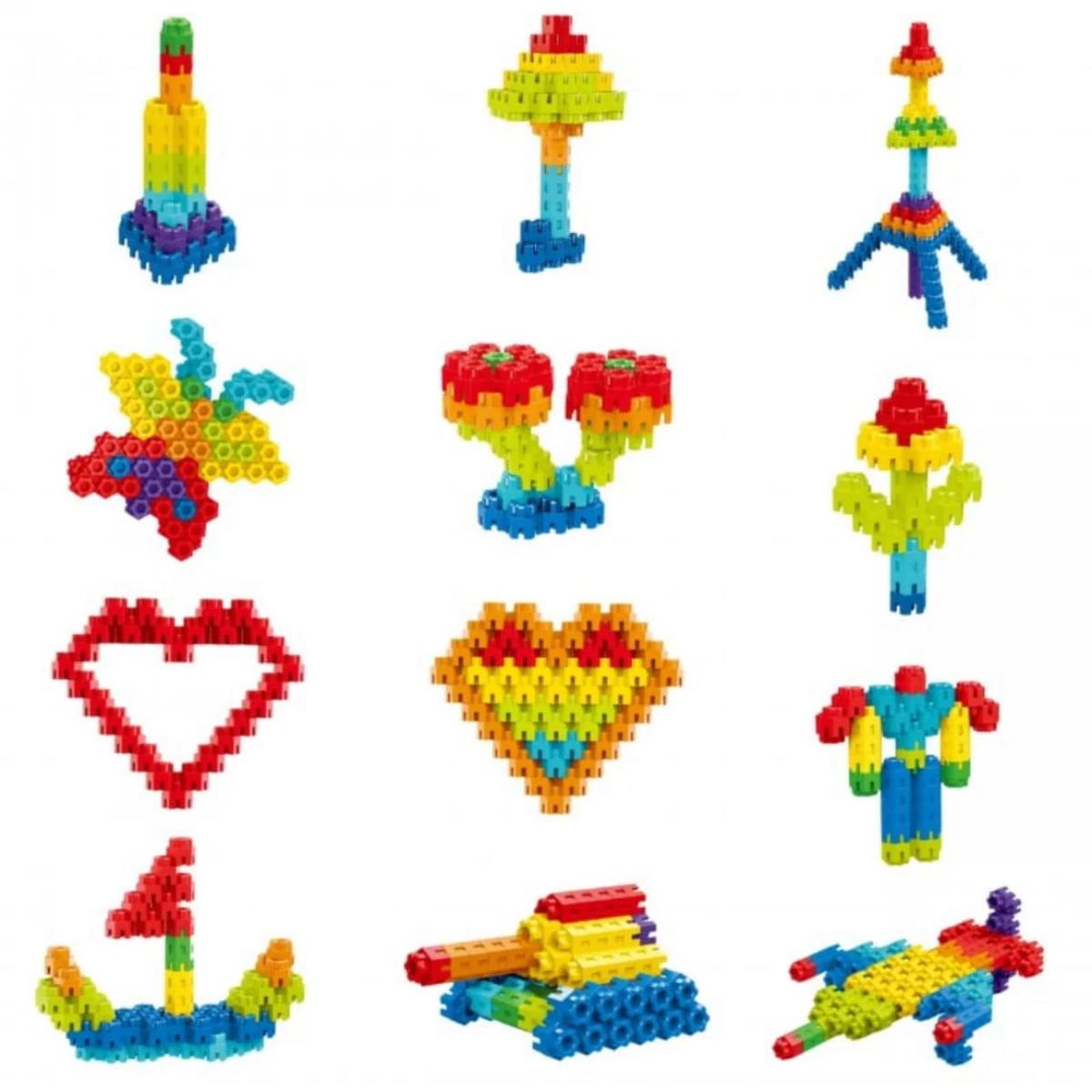 GENERICO - Conectores Hexagonales Juego De Construcción Didáctico 300pz