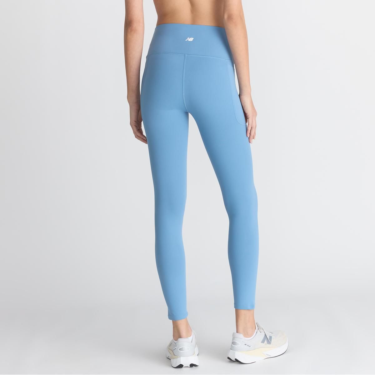 NEW BALANCE - Calzas Mujer New Balance Harmony Pocket High Rise Celeste