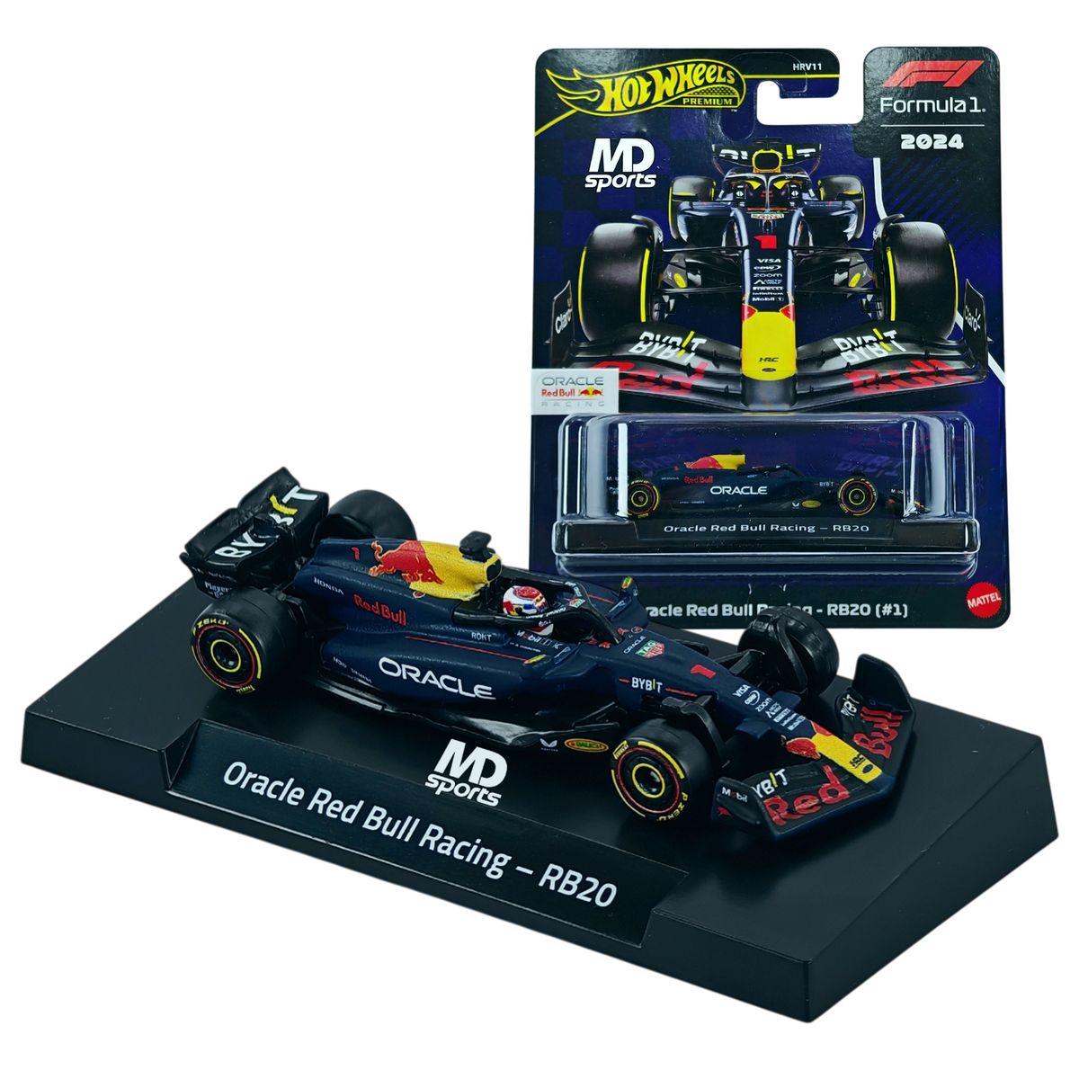 HOT WHEELS - Auto Formula 1 RedBull RB20 2024 #1 Max Verstappen HotWheels Premium 1:64