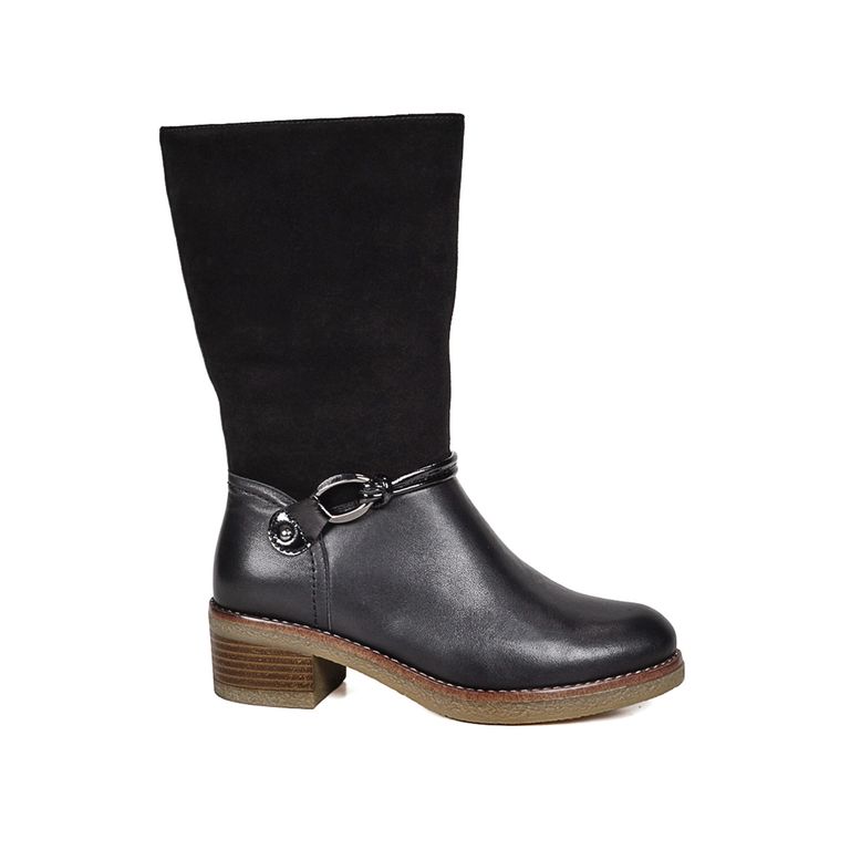 Botin Cuero Arambe Negro Negro 35