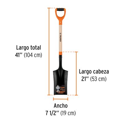 Imagen 2 del producto Pala De Punta Escarramán Pocera Mango de Madera