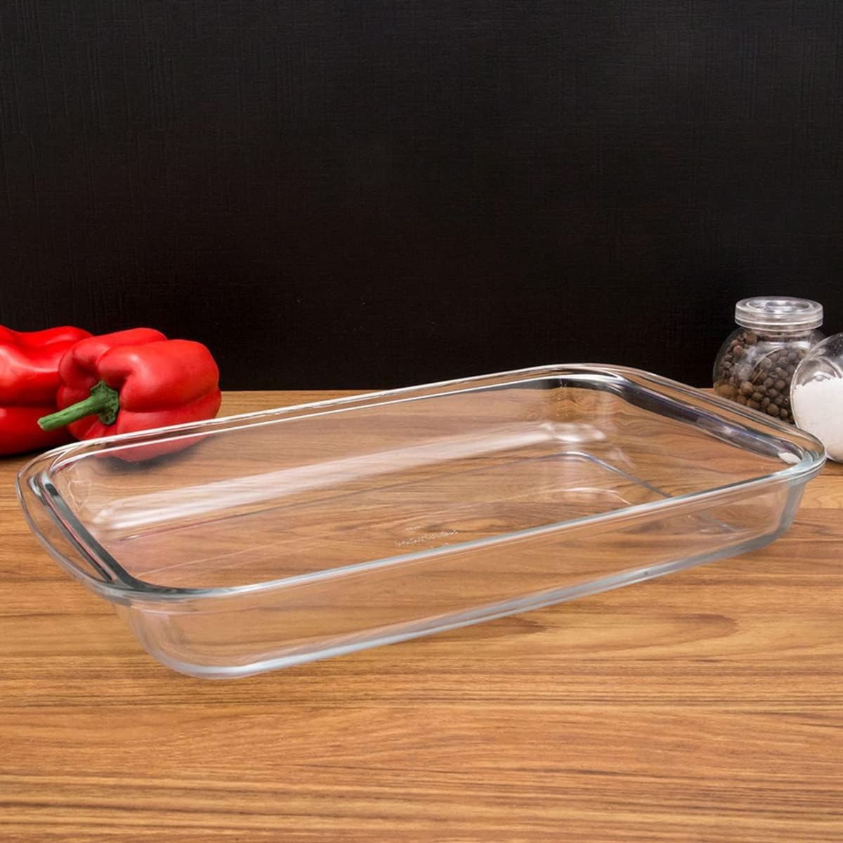 GENERICO - Refractario De Vidrio  Asadera Para Horno Pequeña 1L