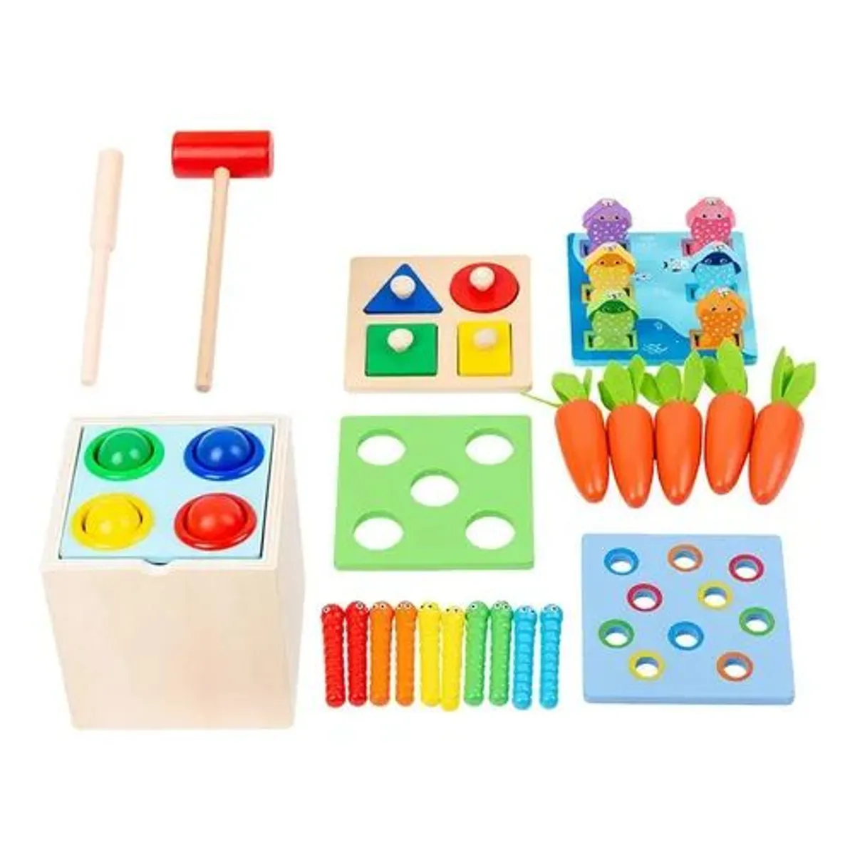 TOP TOYS - Juego De Encaje- Pesca-pegatopo 5 En 1 Madera Niños