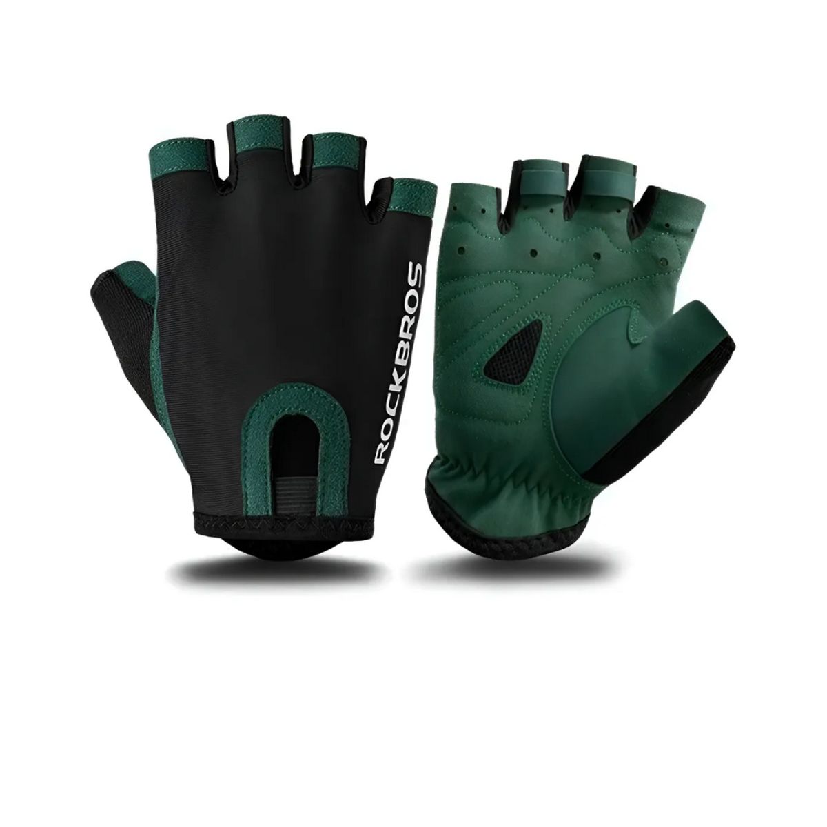 ROCKBROS - Guantes Medio Dedo Cortos Para Ciclismo Rockbros Mtb  M