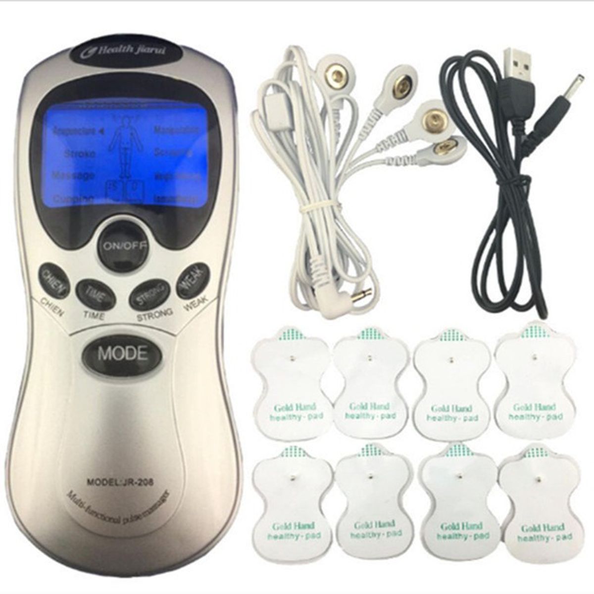 GENERICO - Electrofisico Tens Electro estimulador 8 Parches