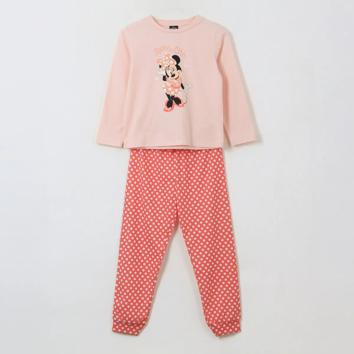DISNEY - Pijama Manga Larga Niña Soooo Chic Minnie Rosado Disney