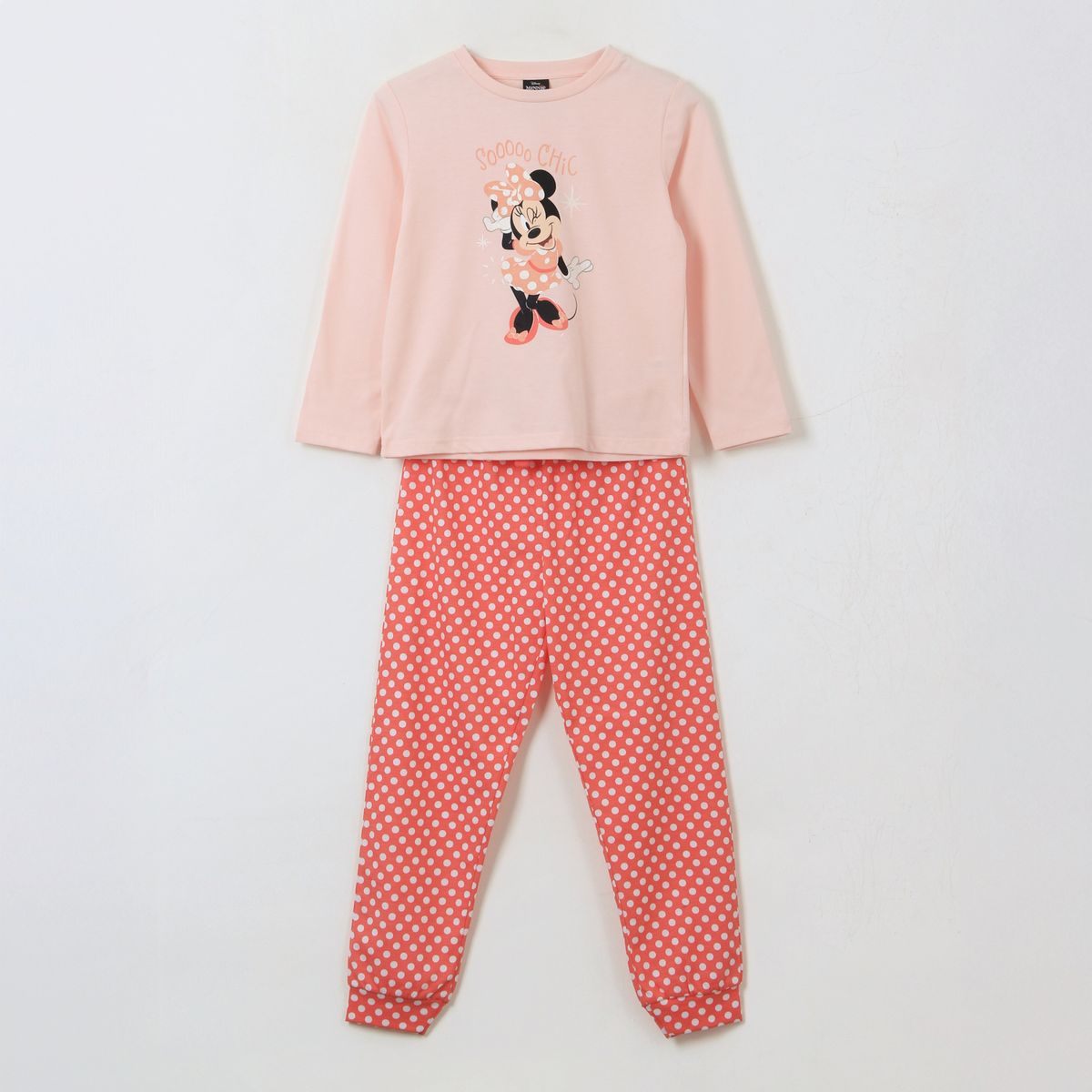 DISNEY - Pijama Manga Larga Niña Soooo Chic Minnie Rosado Disney